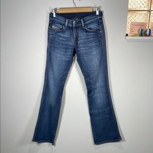 Vintage Diesel Blue Bootcut Jeans with Natural Fading 28x30
